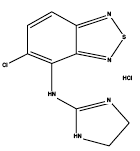 ZANAFLEX 2mg Capsules® (tizanidine hydrochloride) Structural Formula Illustration
