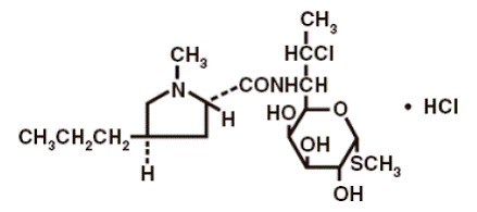 CLEOCIN HCl® clindamycin hydrochloride Structural Formula Illustration