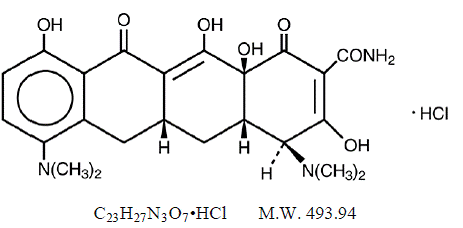 MINOCIN® (minocycline hydrochloride) Structural Formula Illustration