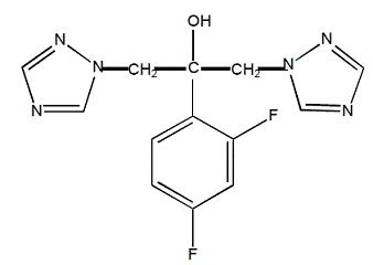 DIFLUCAN® (Fluconazole) - Structural Formula  Illustration